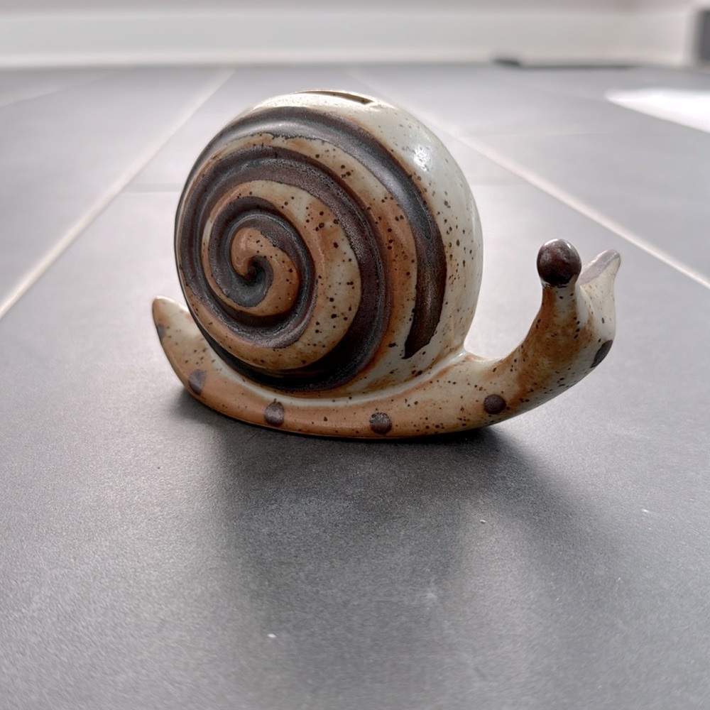 Vintage Counterpoint Ceramic Snail Piggy Bank